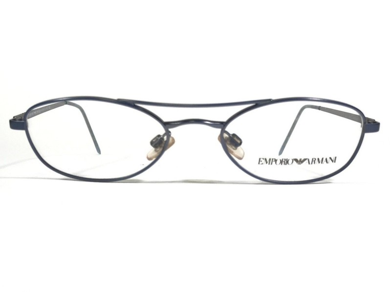 Emporio Armani Eyeglasses Frames 143 1220 Grey Blue Round Full Rim 49-18-142