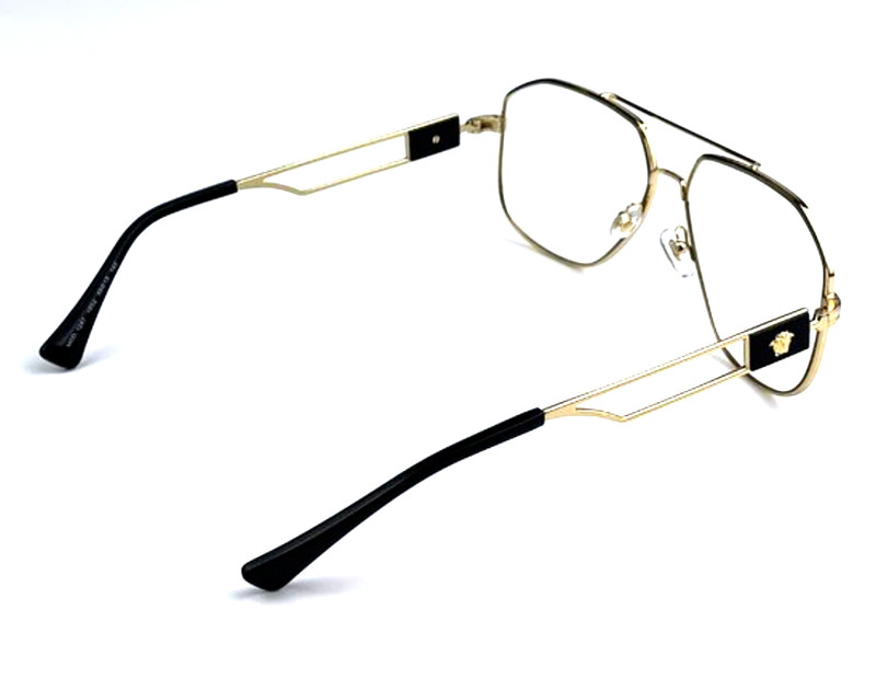 New VERSACE Aviator Eyeglasses MOD 1287 1002 57-13 145 Shiny Gold & Black Frames gallery