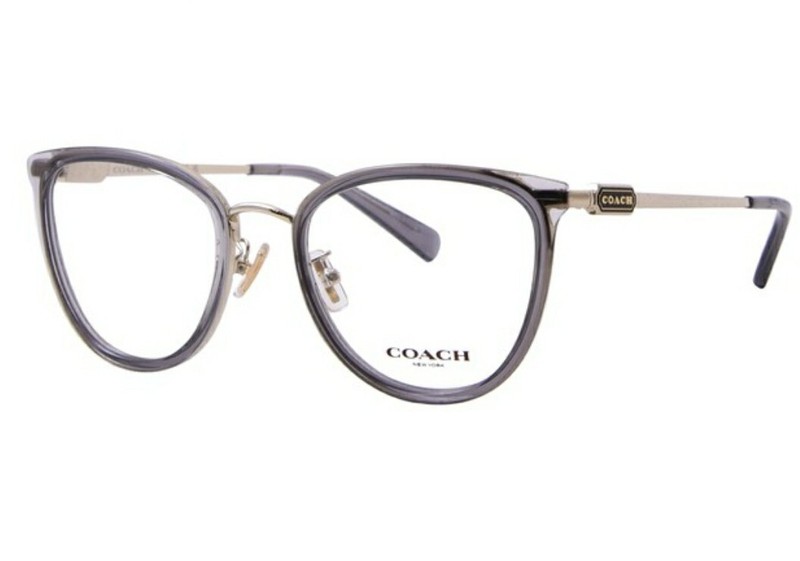 NEW Coach HC 5146 9417 Transparent Grey 52 mm Demo Lens Eyeglasses