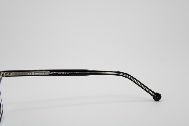 NEW L.A. EYEWORKS TWILL 187 BLACK MATTE FADE SILVER AUTHENTIC EYEGLASSES 49-21 gallery