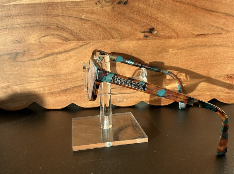 Michael Kors Brown Teal Blue Tortoise Rectangular Glasses MK4024 (Frames Only) gallery