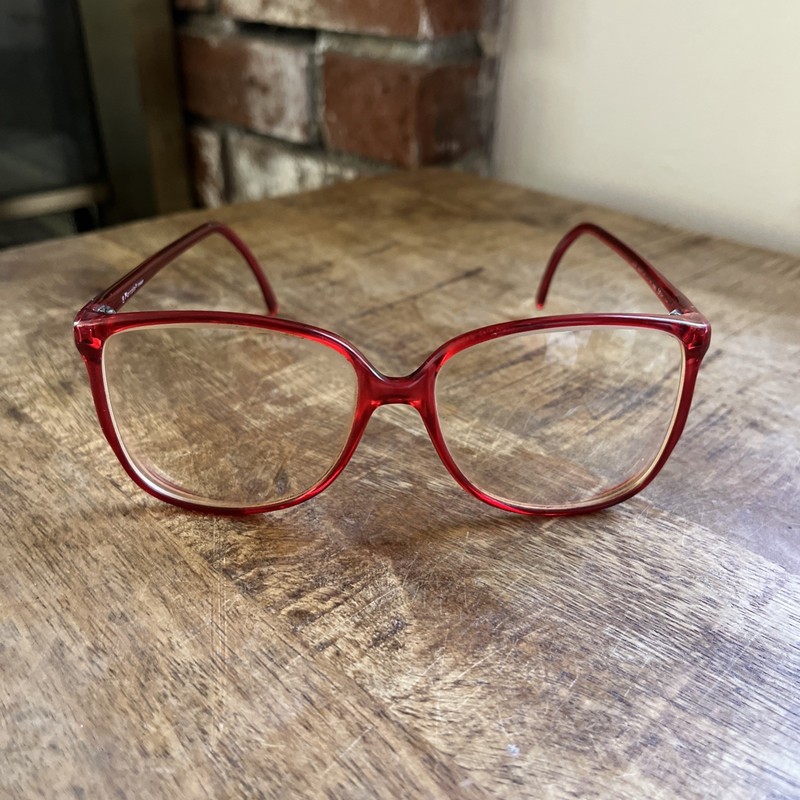 Marcolin MXP Whitney 1086-871 Vintage 80’s Womens Eyeglasses Red Translucent