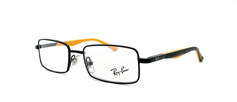 NEW RAY BAN RB 1033 4005 BLACK YELLOW AUTHENTIC EYEGLASSES 47-16-125