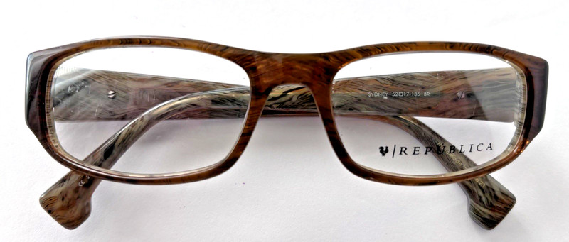 Republica Eyeglass Frames Only Sydney NEW Brown 52-17-135