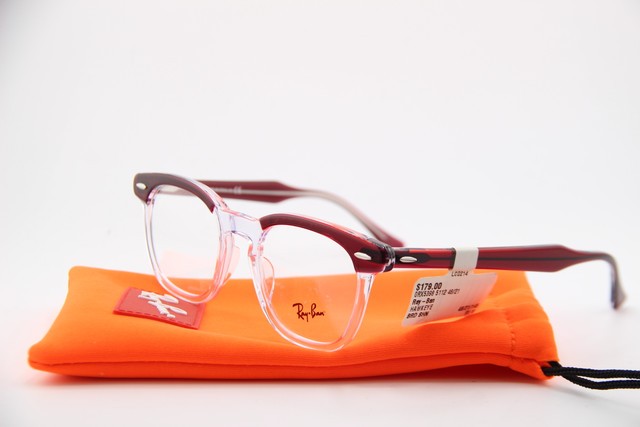 NEW RAY-BAN RB 5398 HAWKEYE 5112 CLEAR VIOLET AUTHENTIC EYEGLASSES 48-21