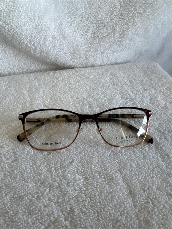 Ted Baker Eyeglasses Frames TW510 BUR Burgundy Tortoise Gold Cat Eye 51-16-135 gallery