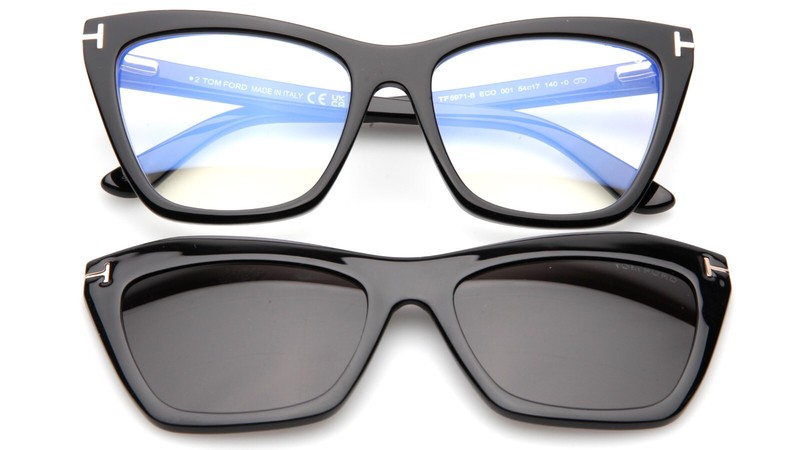 NEW TOM FORD TF5971-B ECO 001 Black Eyeglasses Frame 54-17-140mm B44mm Italy gallery