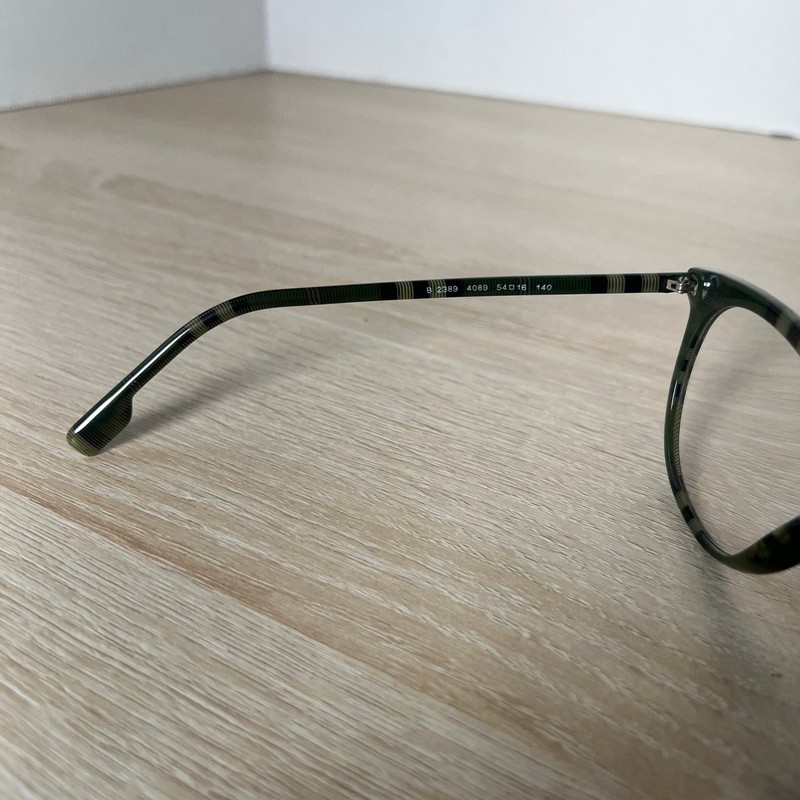 NWOT Burberry B2389 4089 Eyeglasses Green Check Plaid 54-16-140 FRAMES ONLY gallery