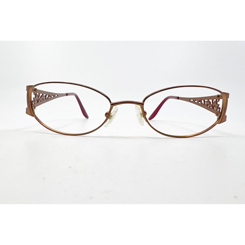 Wildlflower Eyeglasses Frames Womens Brown Filigree Cutout 51-17-135