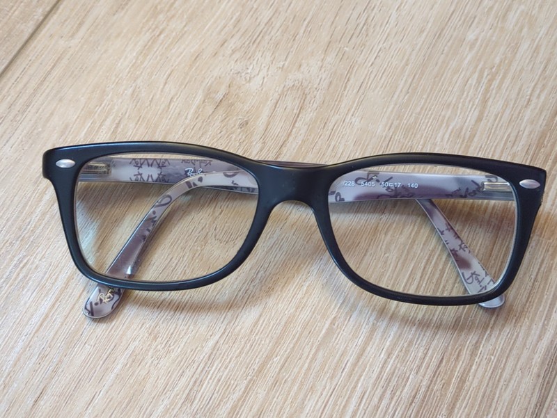 USED Ray Ban RB5228 5405 Eye Glass Frames 53 17 140 Black FRAMES ONLY