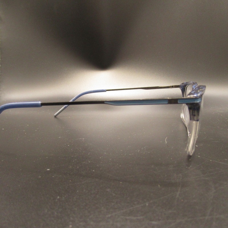 FREE COUNTRY FCB007 Navy Blue Clear Rectangular Eyeglass Frames 51-17-140 Men's gallery