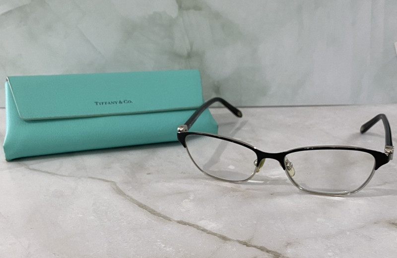 Tiffany & Co. Eyeglasses Frames TF1072 6107 Marble Blue Italy 51-15-135 w/ Case