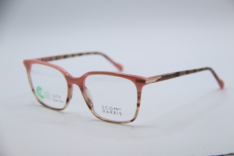 NEW SCOTT HARRIS SHX-017 3 PINK HAVANA AUTHENTIC EYEGLASSES 55-17