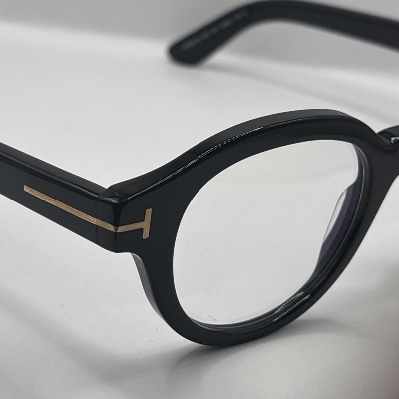 Tom Ford Blue Block Oval Eyeglasses TF6037-B 001 Black 49mm FT6037 Rx Able gallery