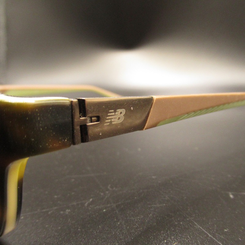 New Balance NB 106-1 Tortoiseshell Green 180 Degree Spring Hinge Eyeglass Frames gallery