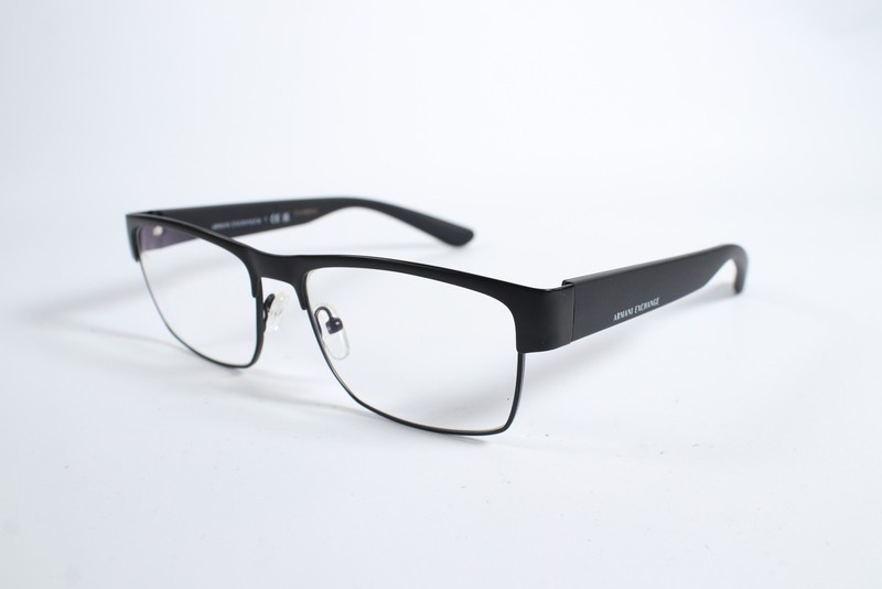 Armani Exchange AX 1065 Mens Black 6000 Full Rim Metal Glasses Eyeglasses Frames
