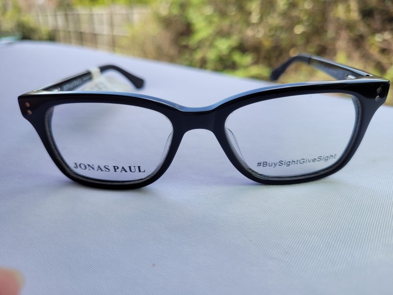Jonas Paul Edward Elsie Black Eyeglasses Frame 47-15-130 W/ Demo Lenses H42