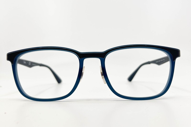 Ray-Ban RB7163 5679 Mens Blue Black Modern Eyeglasses Frames 55-19-145