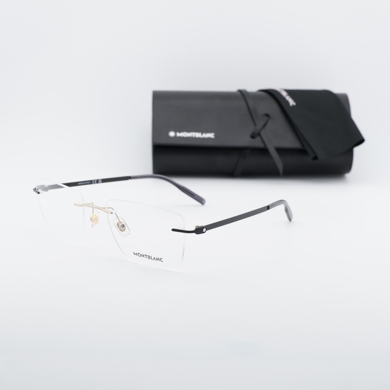 NEW Montblanc MB0281O 006 Gold/Black 56mm Eyeglasses