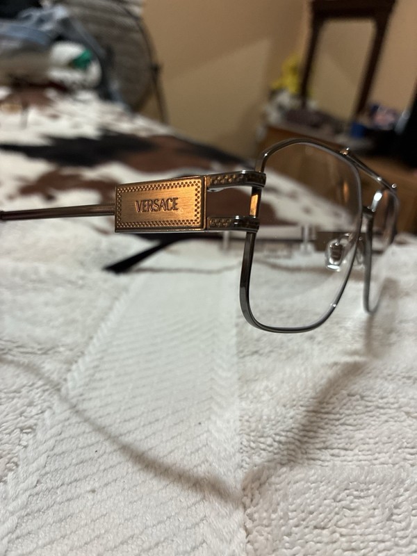 Versace Full Rim Metal Eyeglasses Silver Unisex Adults 101913417 gallery