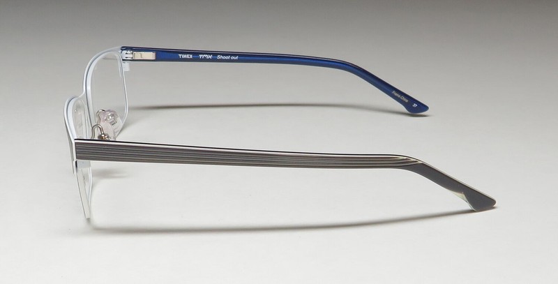 NEW TIMEX TMX SHOOT OUT EYEGLASSES 51-16-135 GRAY METAL & PLASTIC MENS GR gallery