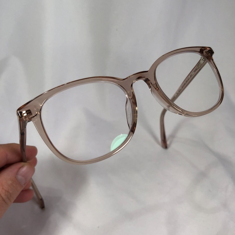 WARBY PARKER DURAND W 668 Pink Beige Crystal Eyeglasses Frames Only 50-20-145