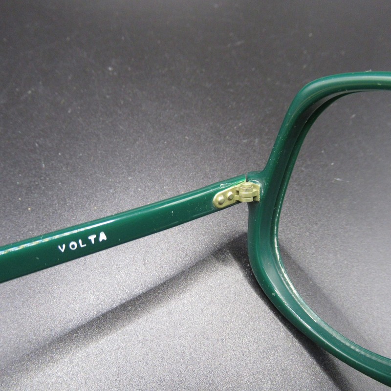 VOLTA Italy Vintage Green Eyeglass Frames 54/16 Full Rim Plastic Retro Style gallery