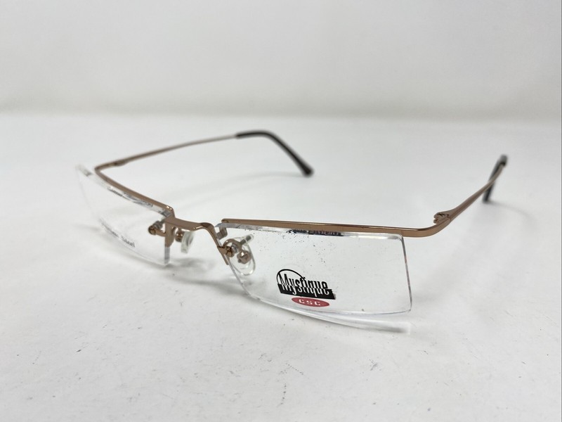 CSC MYSTIQUE 3006 NATURAL 51-18-140 LIGHT BROWN Half Rim Eyeglasses Frame T251 gallery