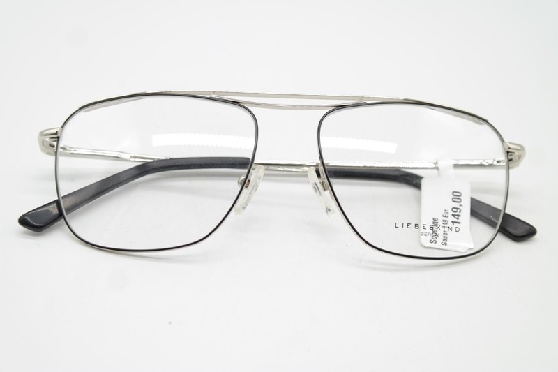 LIEBESKIND 11062 Oval Eyeglasses Metal Frame Silver Black New gallery