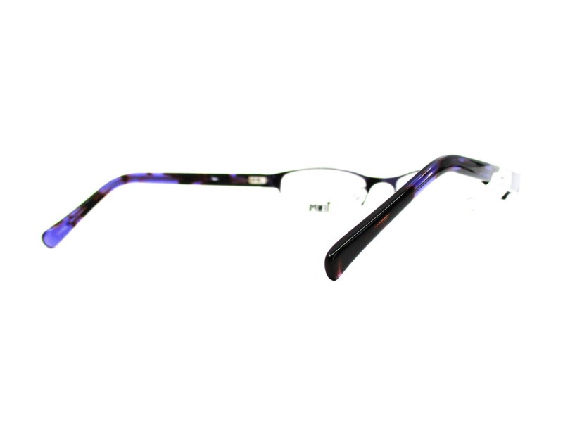 Tempo WR 5103 PU Eyeglasses Frames Black purple Half Rim 50-17-135 gallery