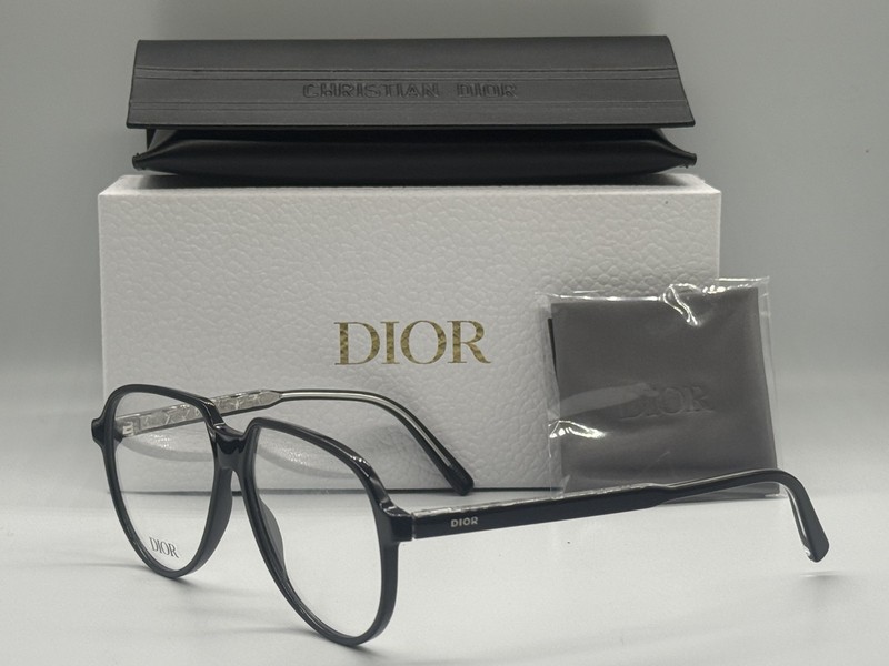 NEW CHRISTIAN DIOR INDIOR O A1I 1000 BLACK AUTHENTIC EYEGLASSES 58-13