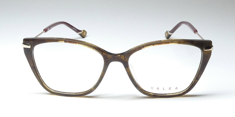 NEW YALEA VYA024 HYPATIA EYEGLASSES PLASTIC FULL-RIM BROWN 54-16-135 0XAP WOMENS gallery