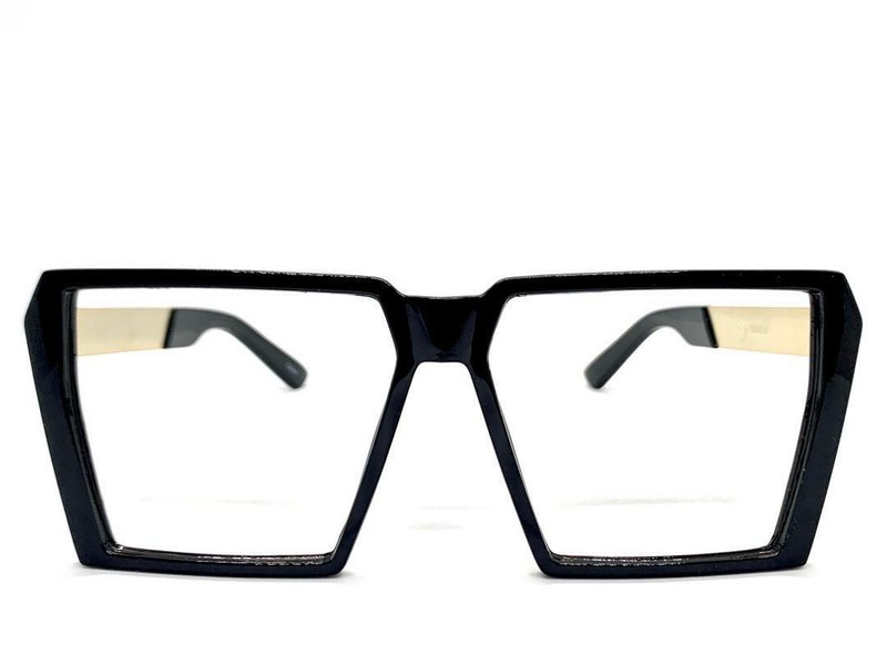 OVERSIZED EXAGGERATED RETRO Lensless Eye Glasses Large Square Frame Only NO Lens gallery