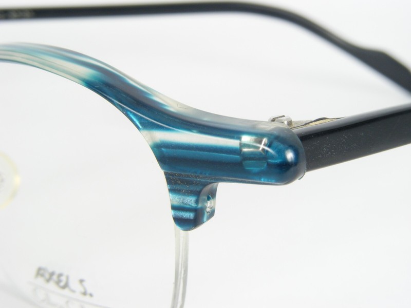 Vintage AXEL S. College 2050 nyl 112 TEAL EYEGLASSES GLASSES 47-21-142mm (NOTES) gallery