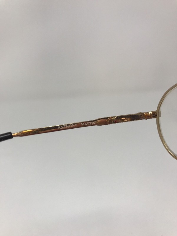 Anthony Martin Eyeglasses Becky 45-16-120mm Gold Blue Metal Full Rim GB27 gallery