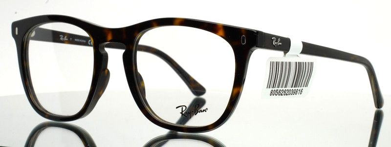 RAY BAN RB2210V 2012 Tortoise Unisex Square Full Rim Eyeglasses 51-21-145 B:45