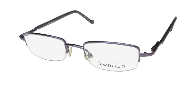 NEW SMARTCLIP 260 EYEWEAR 48-19-135 FULL-RIM UNISEX DESIGNER PURPLE METAL &