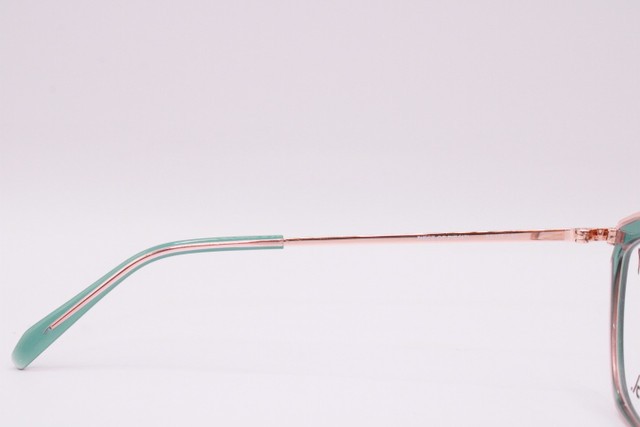 NEW OGI PIECE OF PIE/471 TEAL CLEAR GOLD GUNMETAL AUTHENTIC EYEGLASSES 53-17 gallery