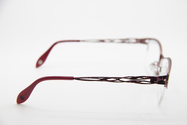 NEW FYSH 3710 M209 PINK BLACK STAINLESS STEEL AUTHENTIC EYEGLASSES 55-17 gallery