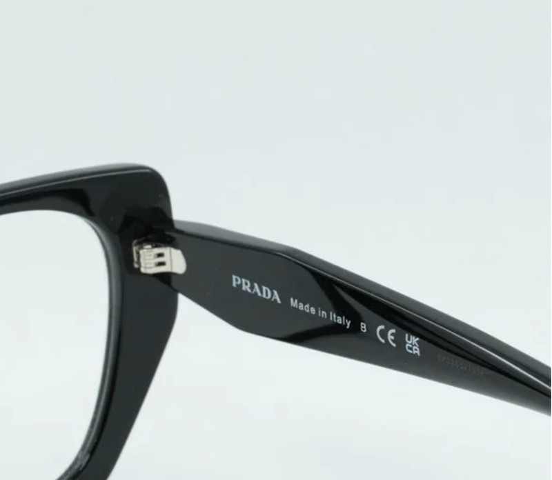 New PRADA Cat-Eye Eyeglasses VPR 18W 1AB-1O1 54-17 145 Shiny Black CatEye Frames gallery