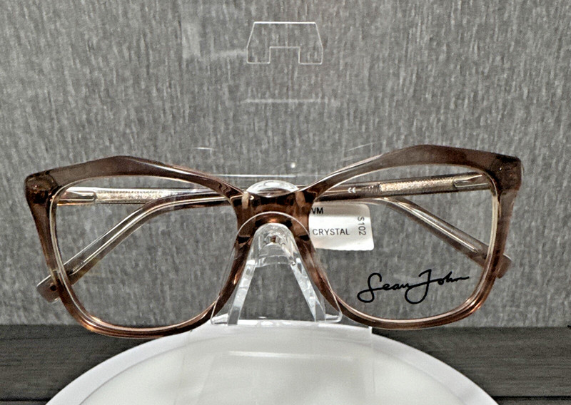Sean John SJLO 6002 210 Brown Smoke Crystal Eyeglass Frames 54 18 145