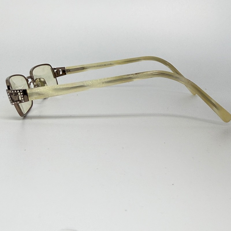 Versace MOD 110 106 Brown Metal Eyeglasses Frames Medusa Rhinestone 50-17-130 gallery