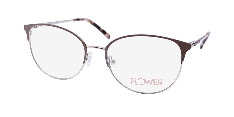 NEW FLOWER 6050 EYEGLASS FRAME FULL-RIM WOMENS OVAL PINK 290 53-17-140 METAL &