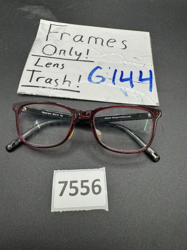 Inface Danish Design if 9307-977 Red Transparent EYEGLASSES FRAME 48-17-135mm