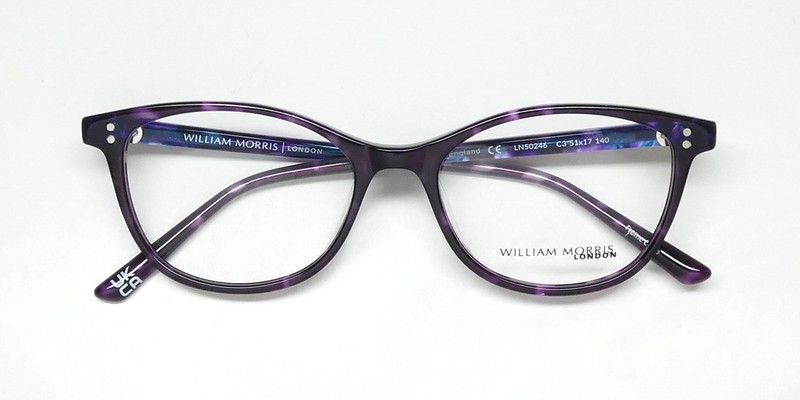NEW WILLIAM MORRIS LONDON 50246 GLASSES C3 PURPLE FULL-RIM PLASTIC WOMENS CAT gallery