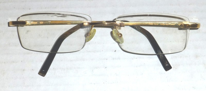 Fred Lunettes Hauban 007 55-18-140 Rimless Eyeglasses Gold Tone Temples READ gallery