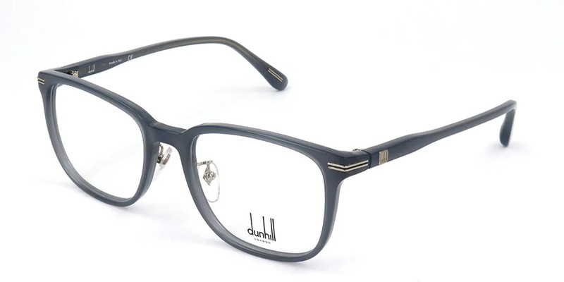 Dunhill London VDH141G 0M77 Light Gray Square Plastic Eyeglasses Frame 55-20-145