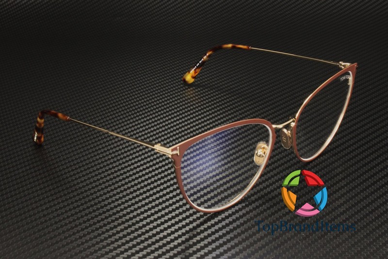 Tom Ford FT5840 B 046 Metal Matte Light Brown 56 mm Women's Eyeglasses gallery