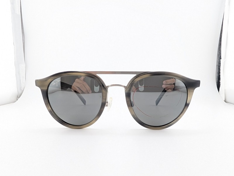 Maui Jim Eyeglasses Frames Only, MJ529-14H, 49-22-145, Gray, Made in Italy gallery