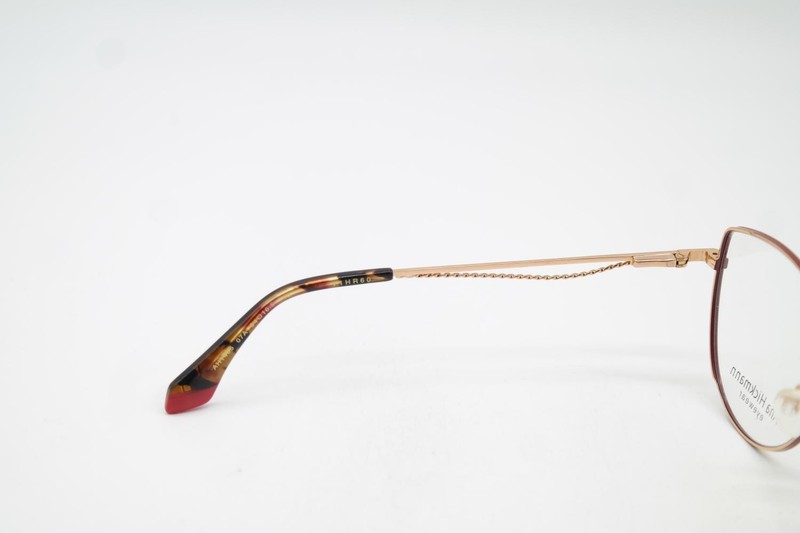 Ana Hickmann AH1465 Gold Red Oval Eyeglasses Frame New gallery